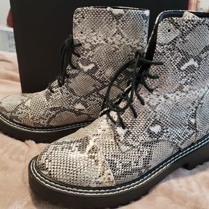 Size 7 Snakeskin Combat Boots